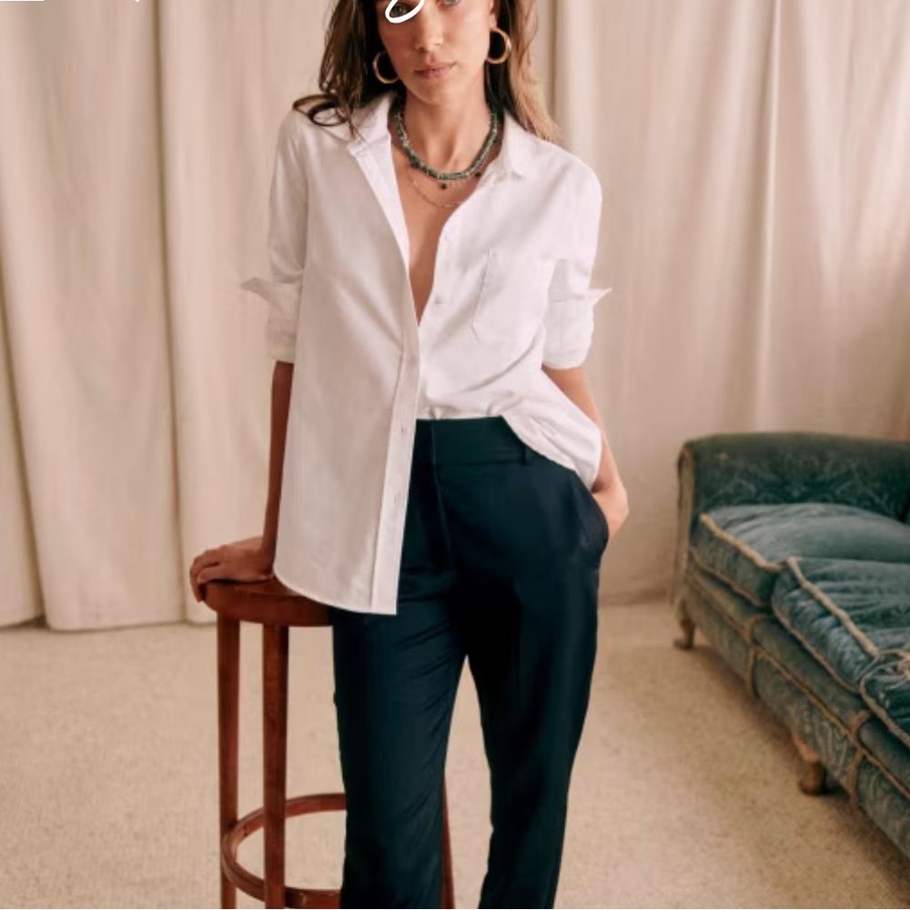 Sezane Tomboy Button Down White